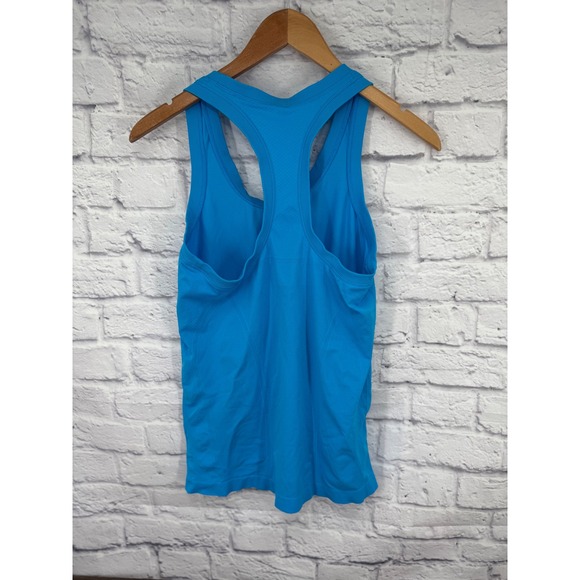 Athleta Momentum Tank Blue Racerback Tank Top Women's Workout Athletic Fitness L - Picture 4 of 6